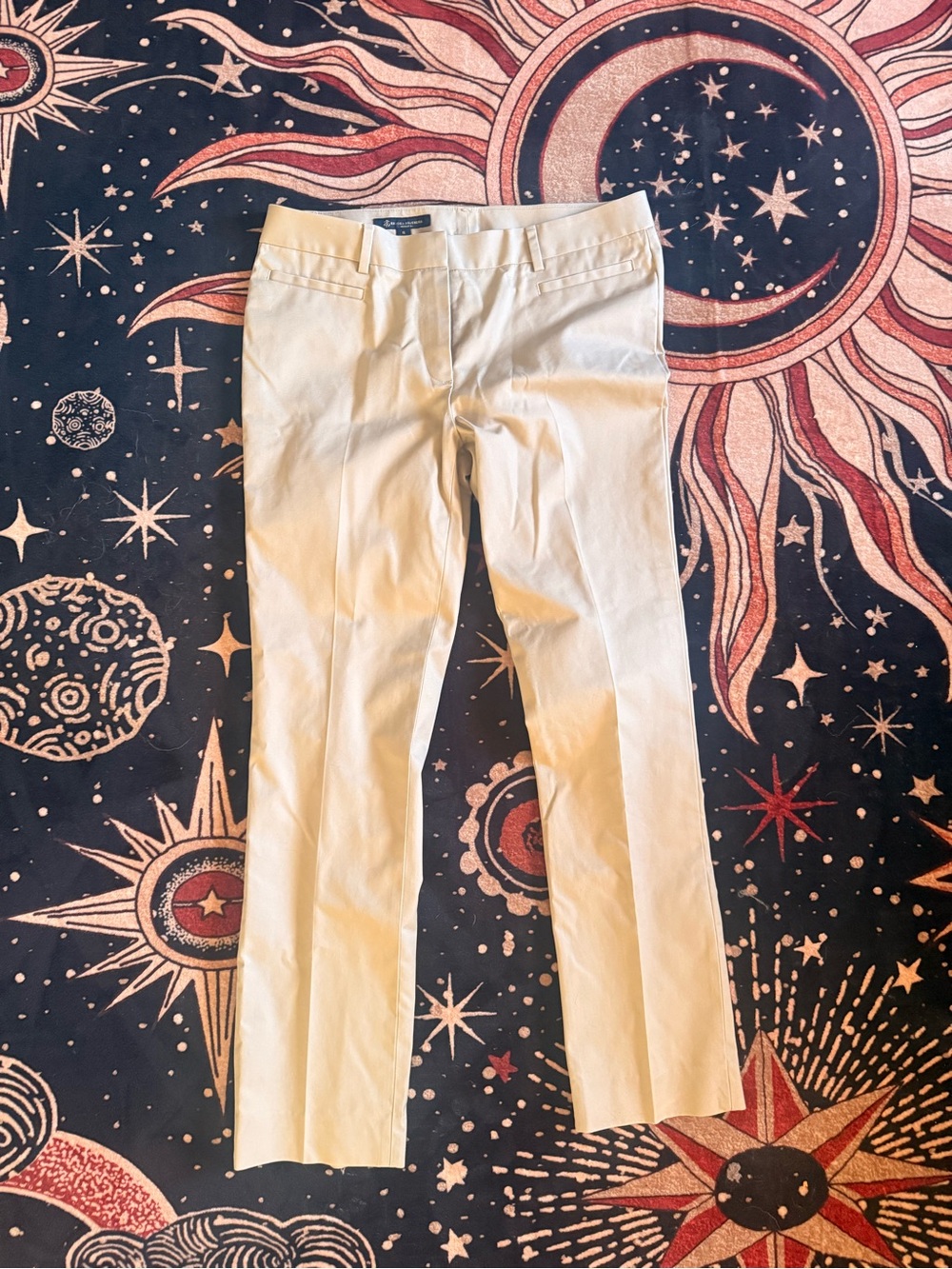 Brooks Brothers Cream Straight-Leg Women's Jeans